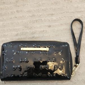 Betsey Johnson Black Wallet with Gold Accents